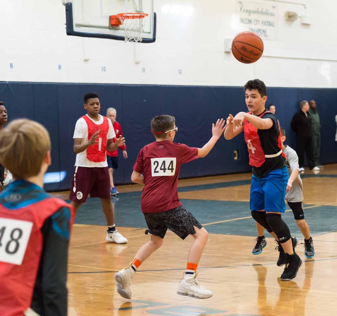 boys playing basketball